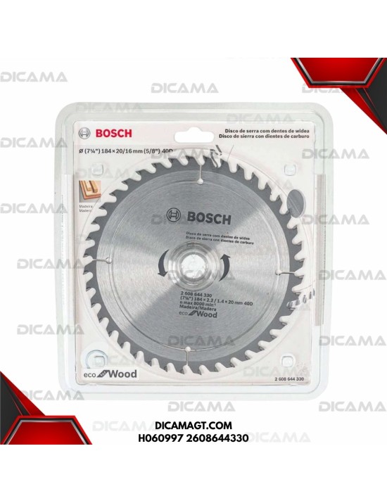 DISCO 7-1/4 MADERA 40D ECO WOOD BOSCH H060997 2608644330