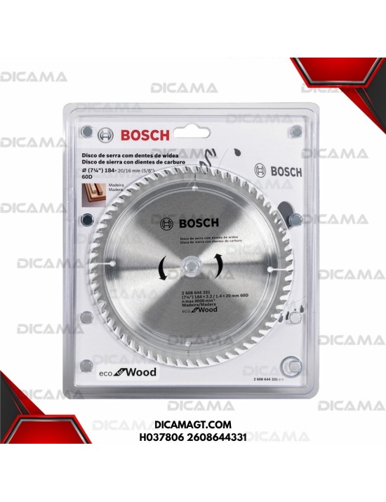 DISCO 7-1/4 MADERA 60D ECO WOOD BOSCH H037806 2608644331