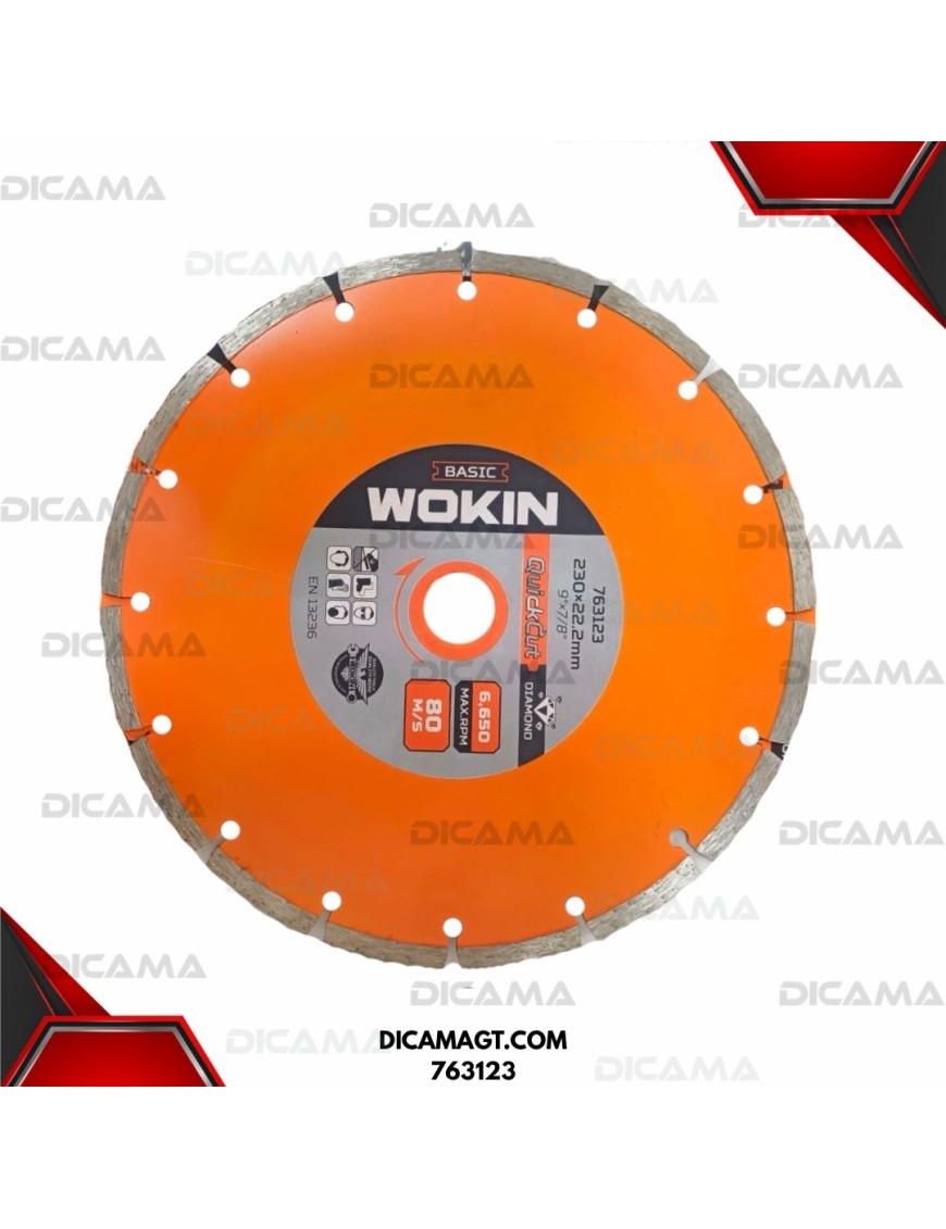 DISCO 9X7/8 DIAMANTADO SEGMENTADO WOKIN 763123