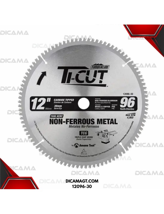DISCO 12 CORTE ALUMINIO 96D  TI-CUT TIMBERLINE 12096-30