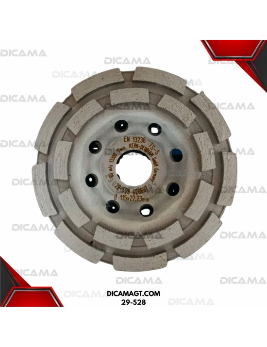 DISCO 4 1/2 COPA DE DIAMANTE DE DOBLE FILA KERN DEUDIAM 29-528