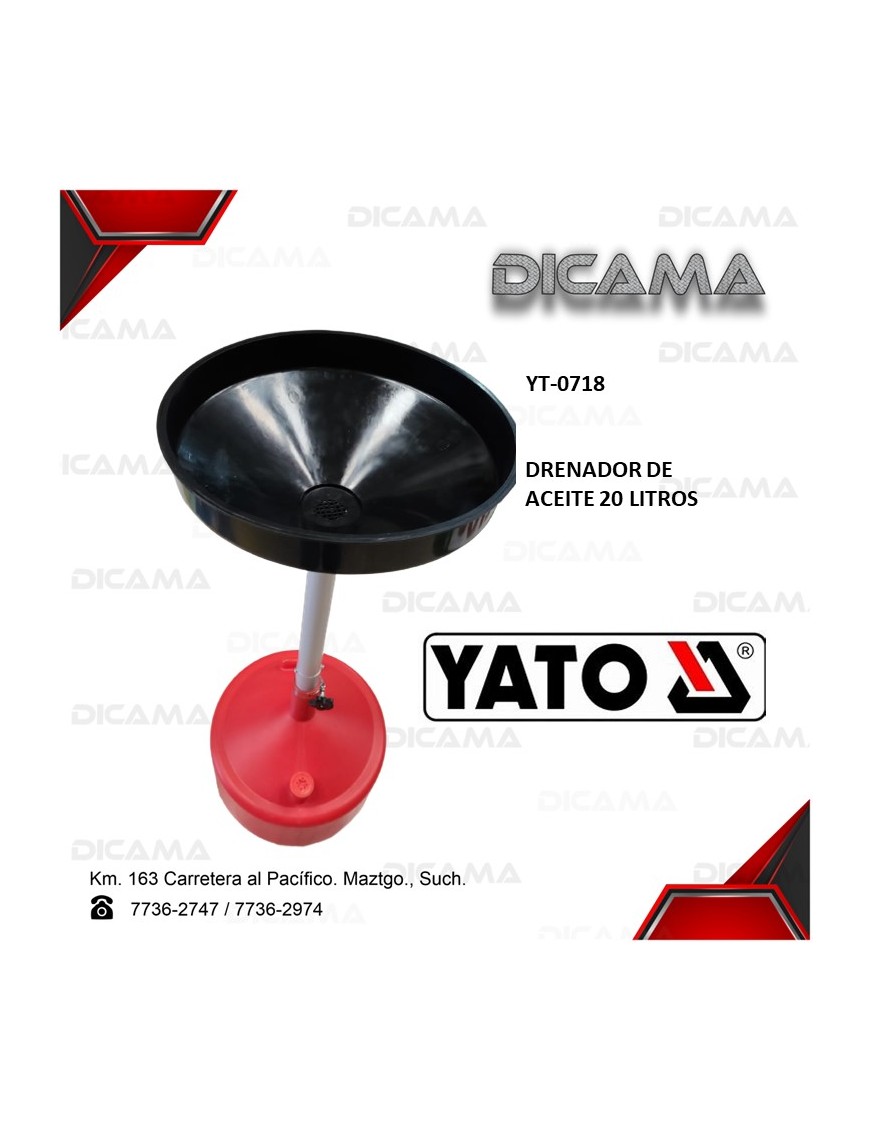 DRENADOR DE ACEITE 20 LTOS YATO YT-0718