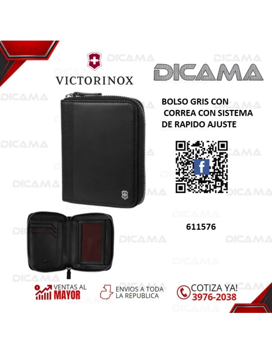 BILLETERA DE CUERO NEGRA ALTIUS ALOX CLUTCH WALLET RFID