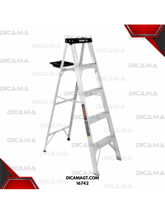 ESCALERA ALUMINIO DE TIJERA 4 ESCALONES TRUPER 16742