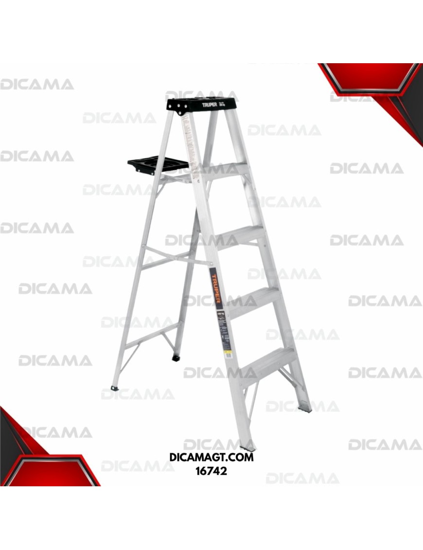 ESCALERA ALUMINIO DE TIJERA 4 ESCALONES TRUPER 16742