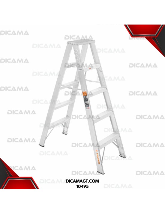 ESCALERA ALUMINIO DE TIJERA 4 ESCALONES DOBLE TRUPER 10495