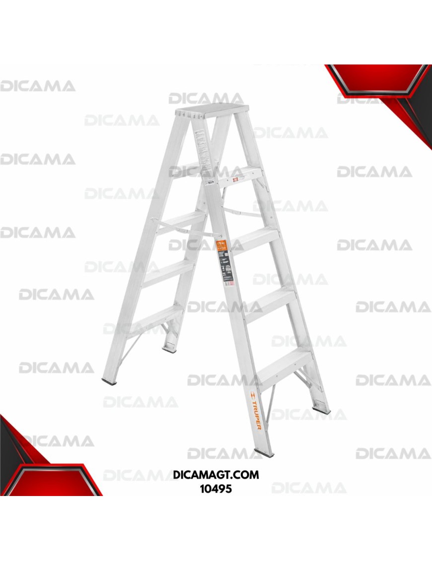 ESCALERA ALUMINIO DE TIJERA 4 ESCALONES DOBLE TRUPER 10495