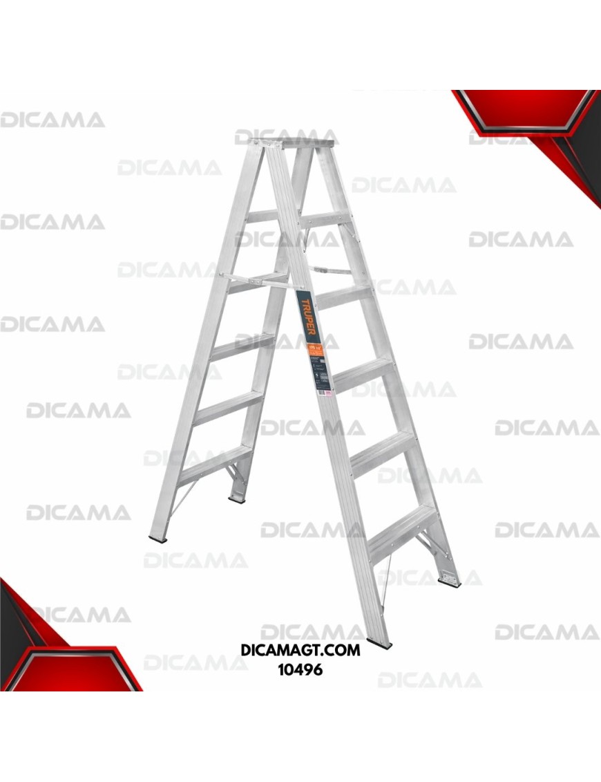 ESCALERA ALUMINIO DE TIJERA 5 ESCALONES DOBLE TRUPER 10496