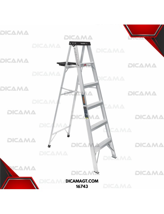 ESCALERA ALUMINIO DE TIJERA 5 ESCALONES TRUPER 16743