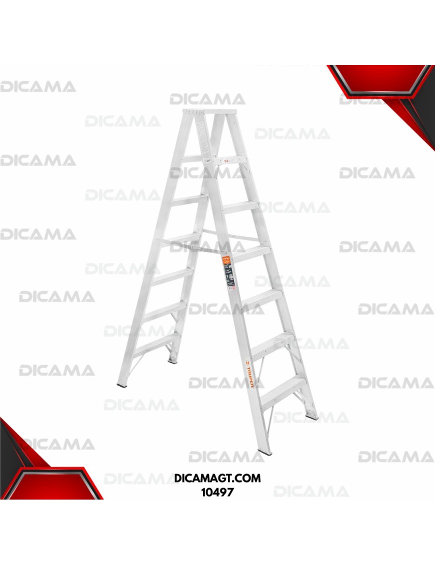 ESCALERA ALUMINIO DE TIJERA 6 ESCALONES DOBLE TRUPER 10497