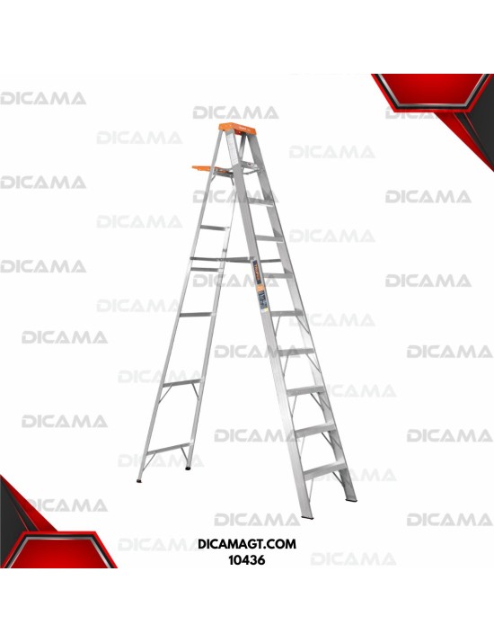 ESCALERA ALUMINIO DE TIJERA 9 ESCALONES TRUPER 10436