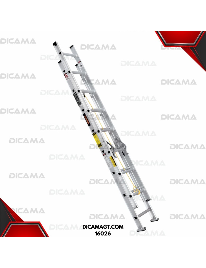 ESCALERA ALUMINIO EXTENSION 16 ESCALONES 4.88 METROS TRUPER 16026
