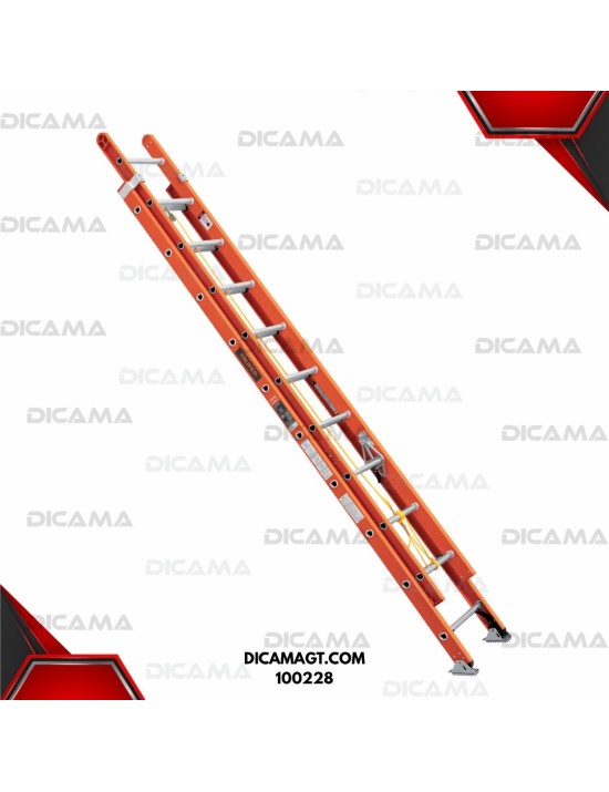 ESCALERA FIBRA DE VIDRIO DE EXTENSION 20 ESCALONES TIPO II TRUPER 100228