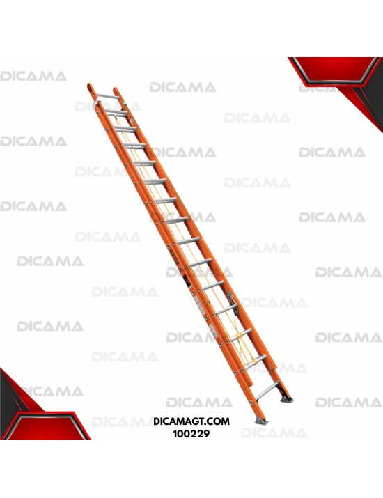 ESCALERA FIBRA DE VIDRIO  DE EXTENSION 28 ESCALONESTIPO II TRUPER 100229