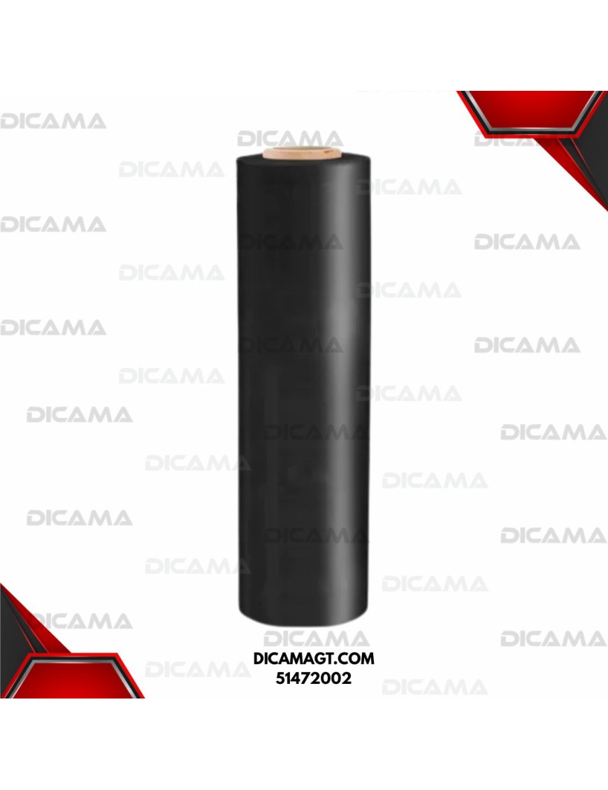 ROLLO STRECH FILM NEGRO CALIBRE 60, 18 ANCHO, 800 FT LAR 51472002