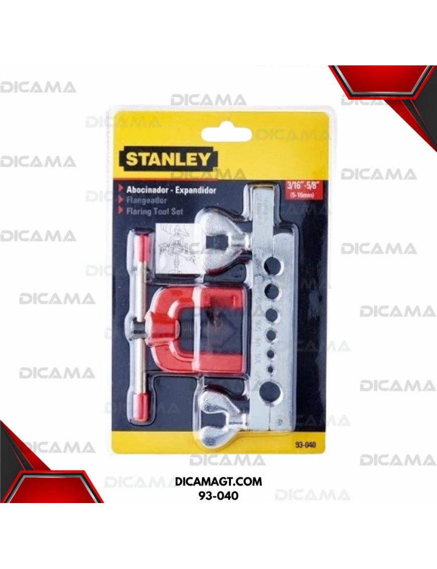 JUEGO DE ABOCINADOR-EXPANDIDOR 3/16-5/8 5-16MM STANLEY 93-040