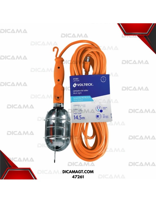 LAMPARA PARA MECANICO 14.5 MTS CAJA METALICA VOLTECK 47261
