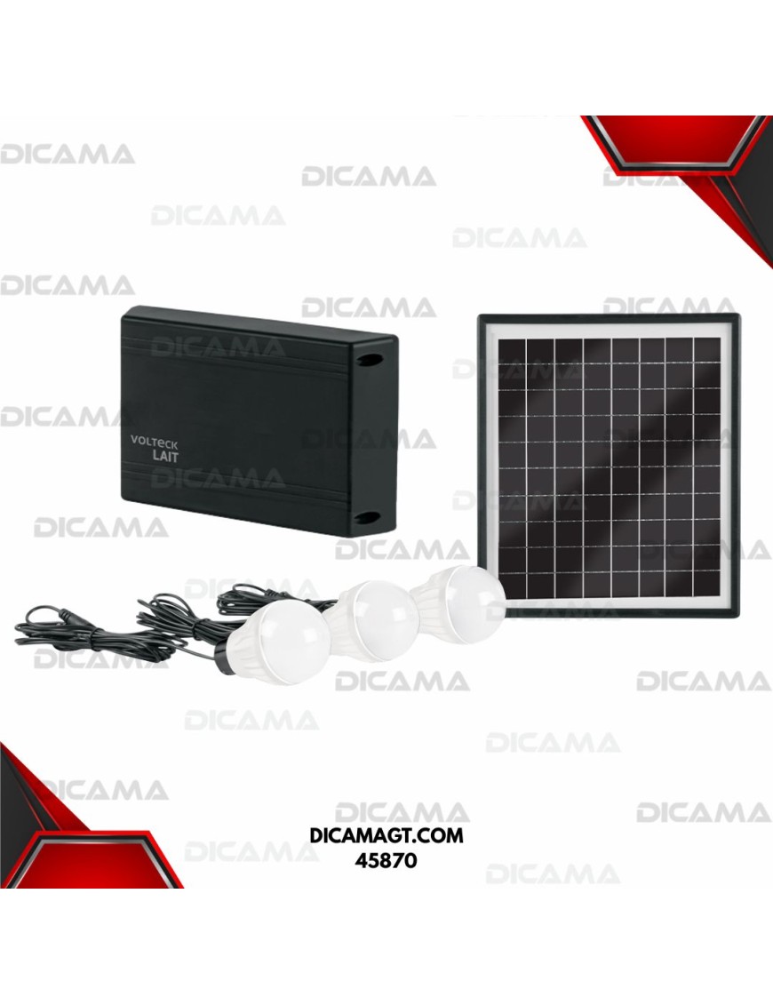 SISTEMA DE ILUMINACION LED DE 6 W CON PANEL SOLAR VOLTECK 45870