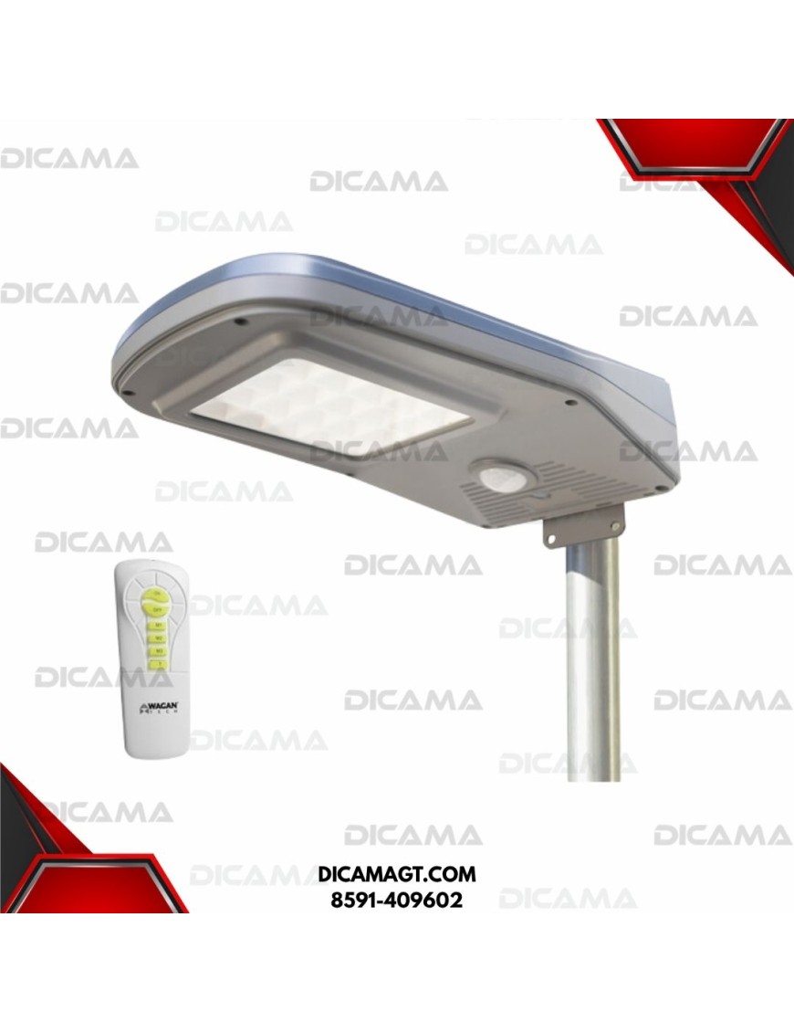 LAMPARA SOLAR/LED CONTROL REMOTO 3,000 LUMENES WAGAN TECH 8591-409602