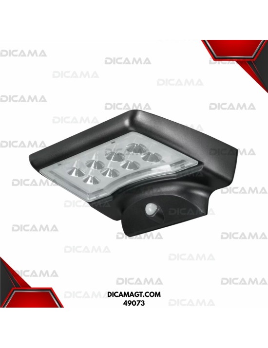 LAMPARA SOLAR DE PARED ALUMINIO 8 LEDS C/SENSOR VOLTECK 49073