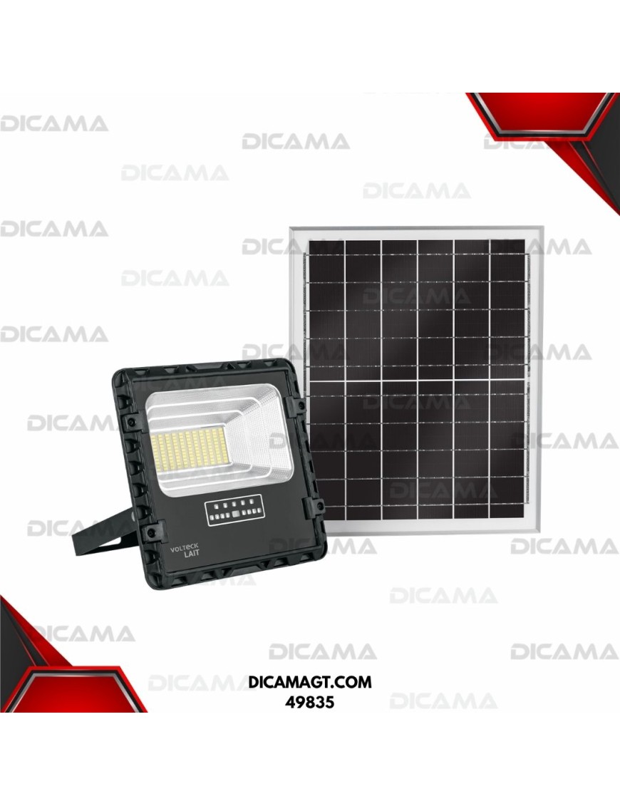 REFLECTOR LED 60 WATTS CON PANEL SOLAR VOLTECK 49835