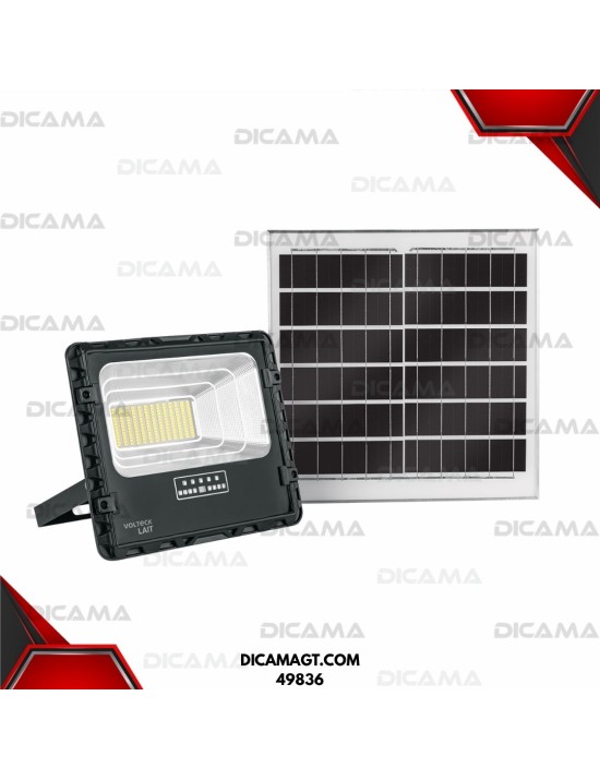 REFLECTOR LED 100 WATTS CON PANEL SOLAR VOLTECK 49836