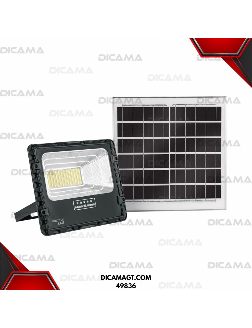 REFLECTOR LED 100 WATTS CON PANEL SOLAR VOLTECK 49836