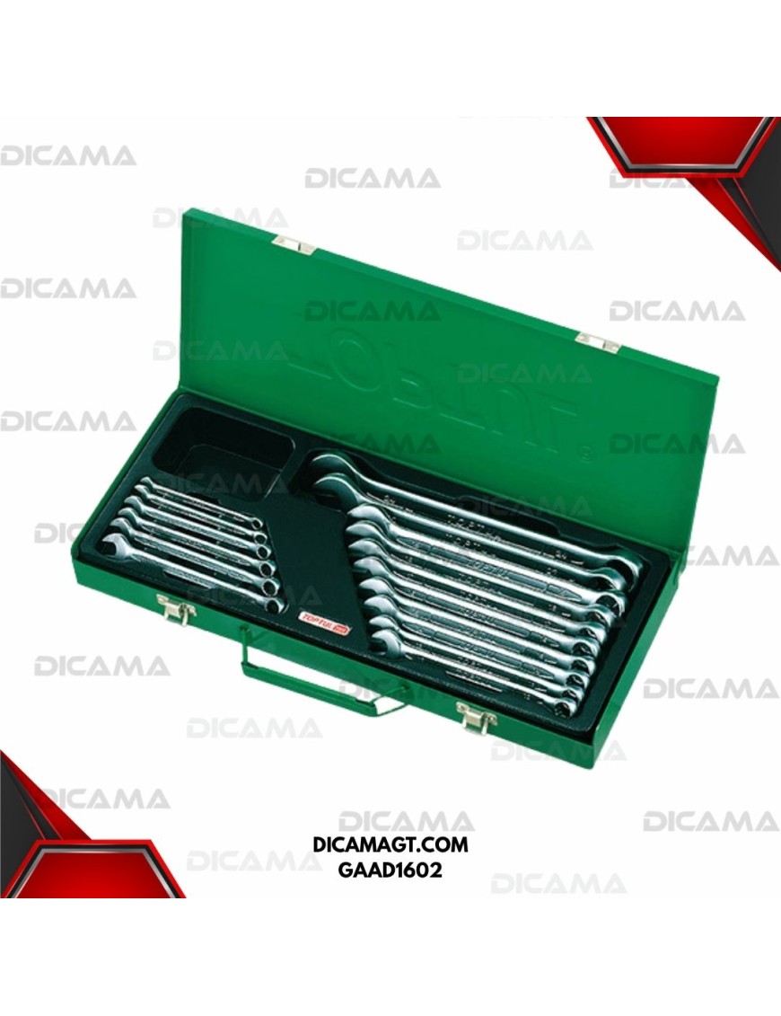 LLAVES JUEGO 16 PCS 6-24MM 6989 TOPTUL GAAD1602