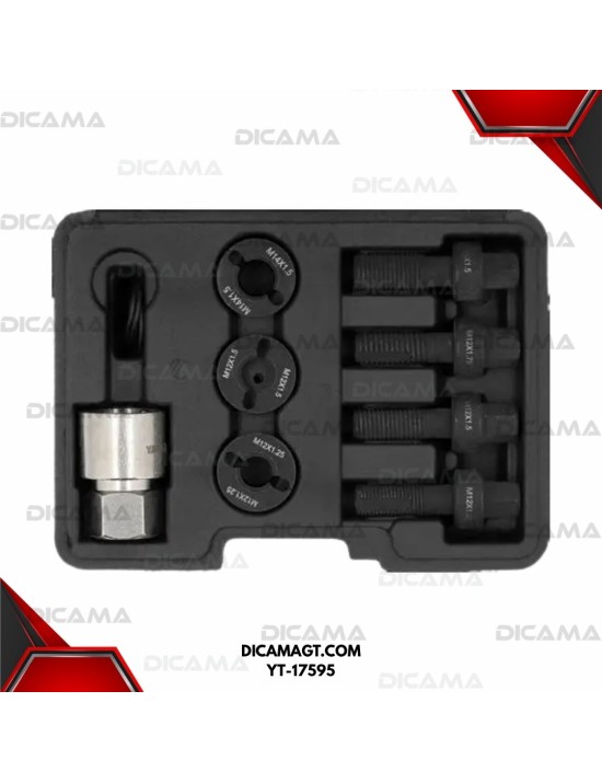 REPARADOR DE ROSCAS PARA ESPARRAGOS Y TUERCAS DE RUEDA 8 PCS YATO YT-17595