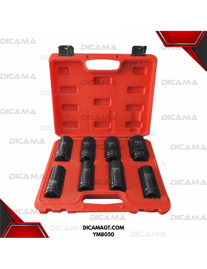 COPAS JUEGO RAIZ 3/4 8 PZAS 13/16-1-1/2 DE IMPACTO BBT YM8050