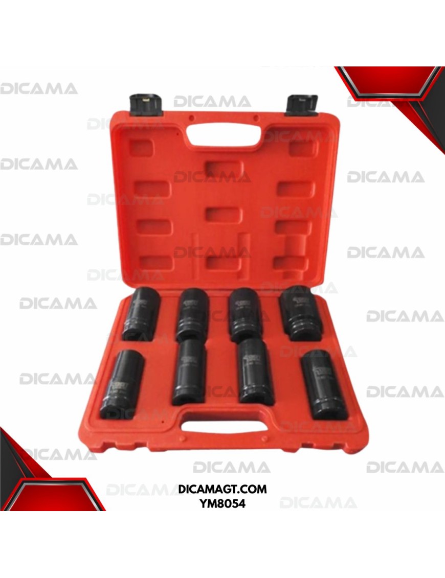 COPAS JUEGO RAIZ 3/4 8 PZAS 21-38MM IMPACTO LARGAS BBT YM8054