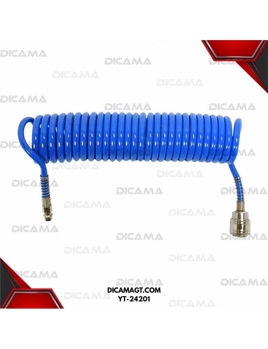 MANGUERA COMPRESOR DE AIRE 5MTS AZUL YATO YT-24201