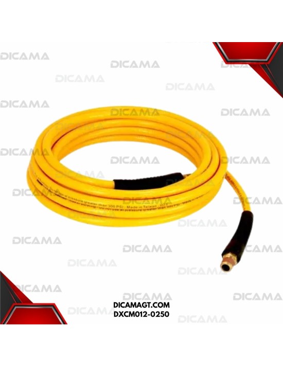MANGUERA AIRE 1/4X7.62 METROS (25PIES) 300 PSI POLIURETANO DEWALT DXCM012-0250
