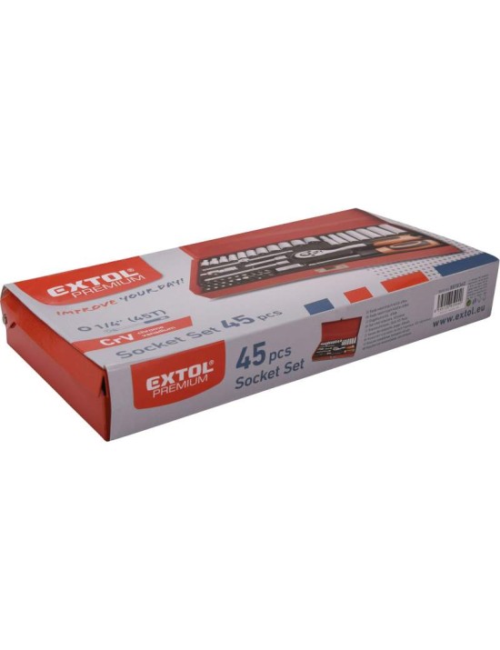 COPAS JUEGO RAIZ 1/4 45 PZAS MM/SAE EXTOL 8818360