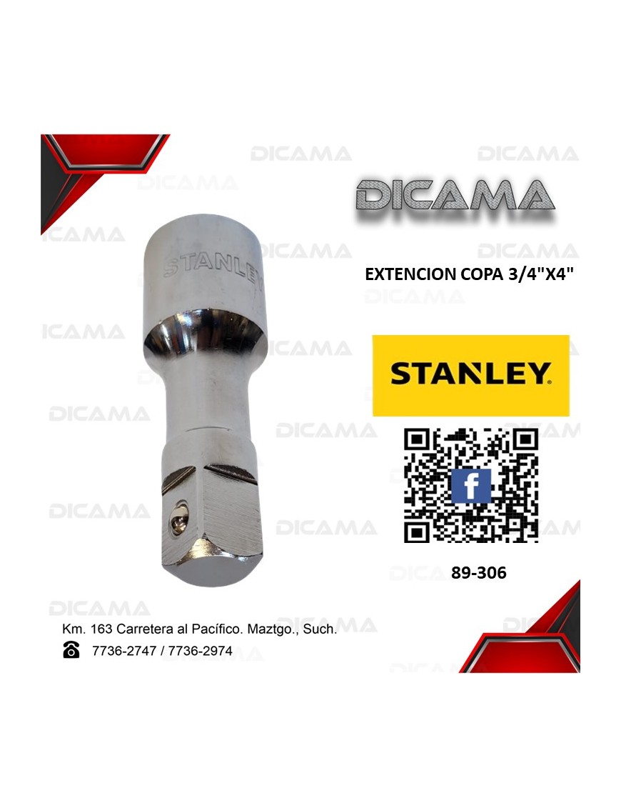 EXTENCION RAIZ 3/4 4"