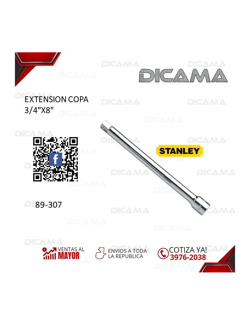 EXTENSION RAIZ 3/4 8"