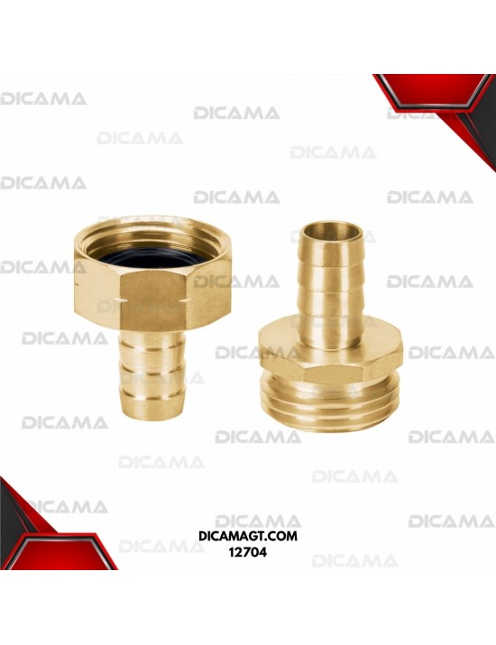 CONECTORES DE MANGUERA MACHO Y HEMBRA DE LATON TRUPER 12704