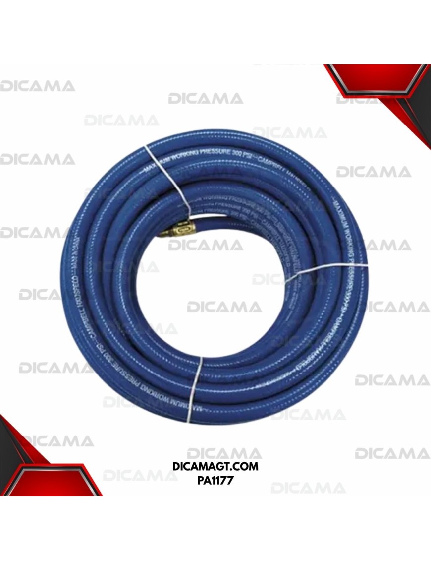 MANGUERA AIRE 3/8X7.62 METROS (25 PIES)  300 PSI PRESION MAXIMA CAMPBELL HAUSFELD PA1177