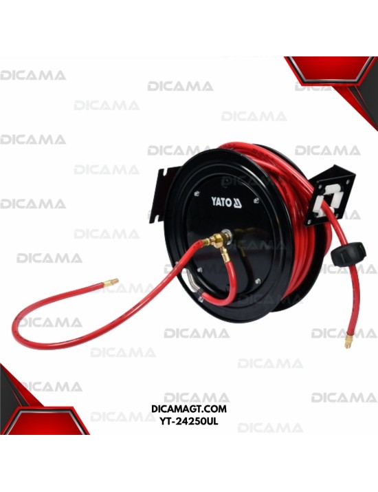 CARRETE RETRACTIL MANGUERA PVC 15 MTS YATO YT-24250UL