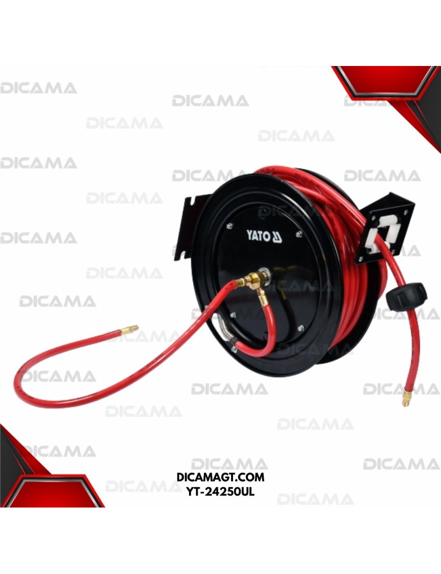 CARRETE RETRACTIL MANGUERA PVC 15 MTS YATO YT-24250UL