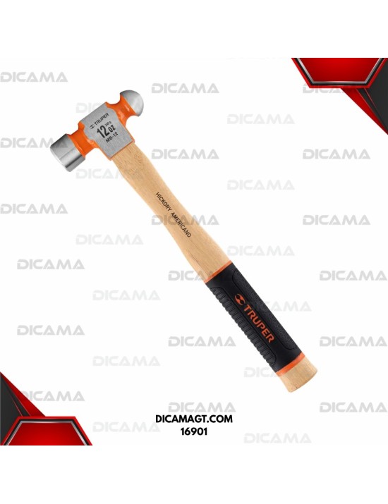 MARTILLO DE BOLA 12 ONZAS MANGO HICKORY GRIP PULIDO TRUPER 16901