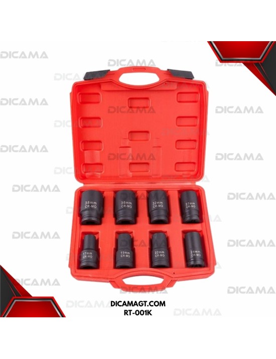 COPAS JUEGO RAIZ 3/4 8 PZAS DE IMPACTO 17MM-38MM ROTAKE RT-001K