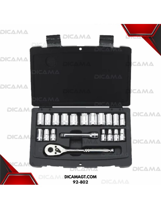 COPAS JUEGO RAIZ 1/4 20 PZAS MM/SAE STANLEY 92-802