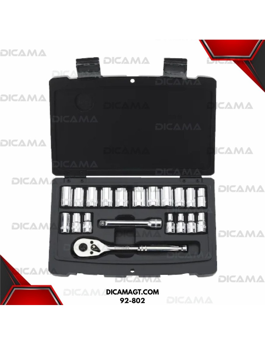 COPAS JUEGO RAIZ 1/4 20 PZAS MM/SAE STANLEY 92-802