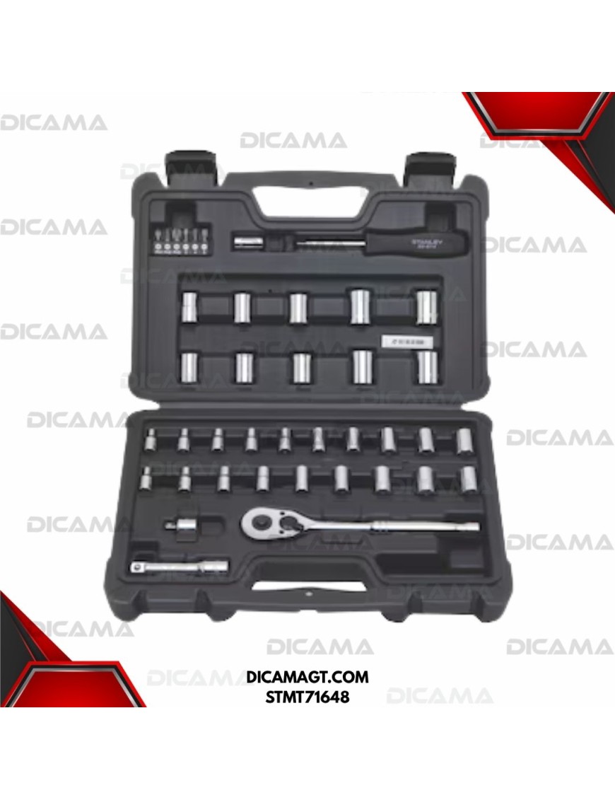 COPAS JUEGO RAIZ 1/4 3/8 40 PZAS SAE/MM STANLEY STMT71648