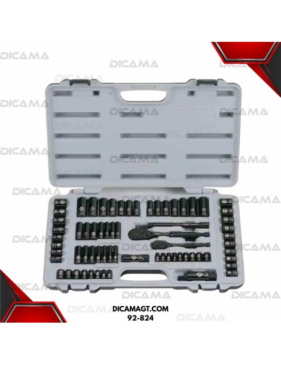 COPAS JUEGO RAIZ 1/4 3/8 69 PZS MM-SAE STANLEY 92-824