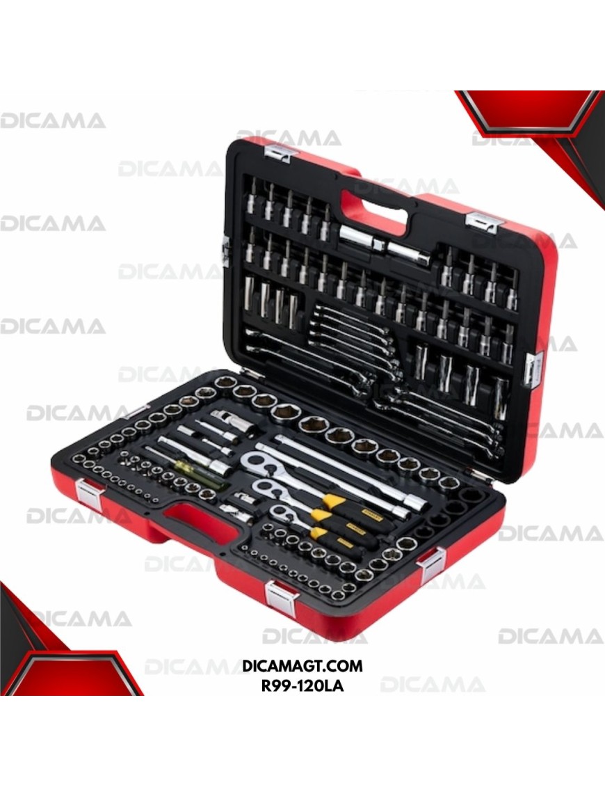 COPAS JUEGO RAIZ 1/4 3/8 1/2 120 PZAS MM/SAE STANLEY R99-120LA