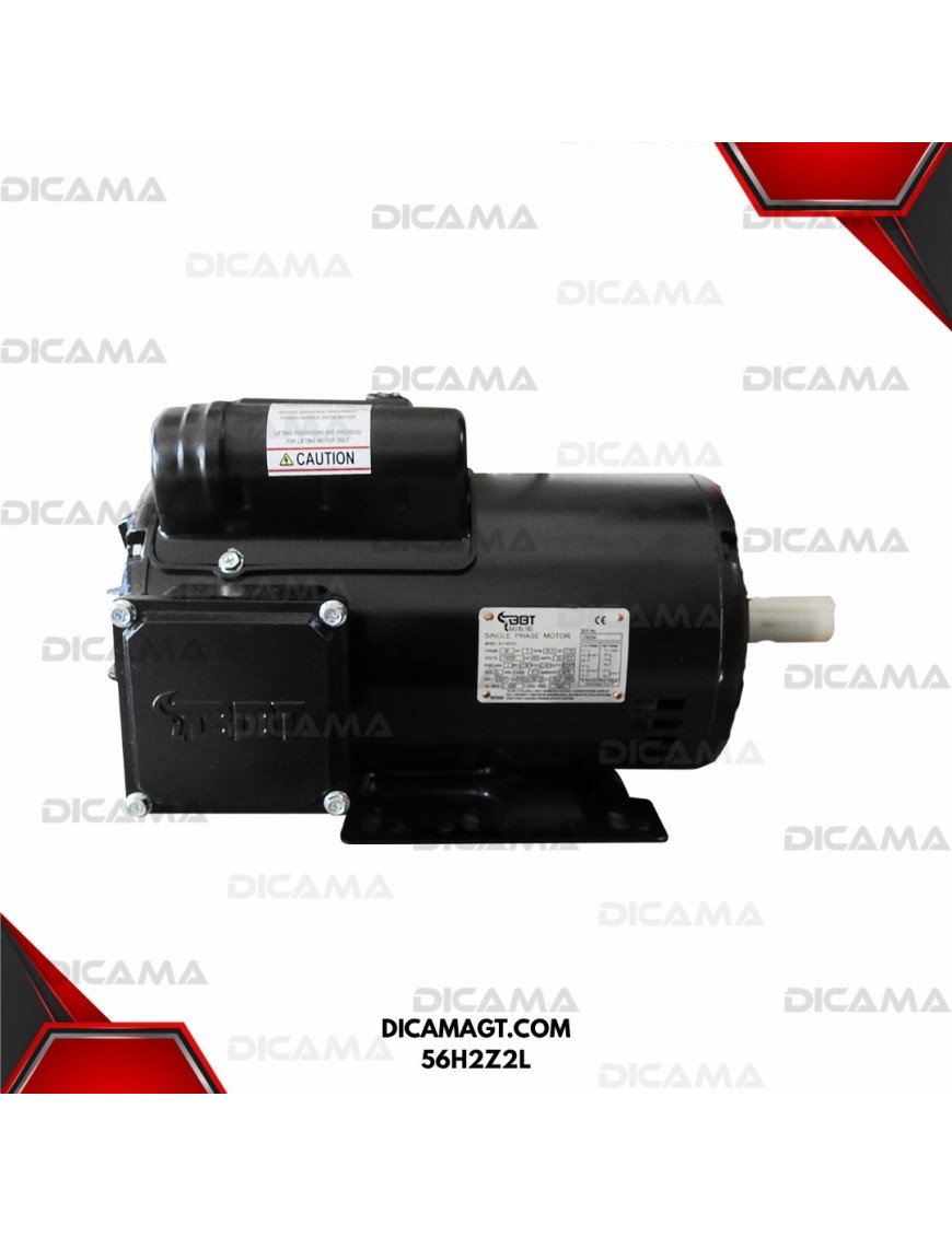 MOTOR ELECTRICO 2HP 3,450RMP 1PH 110/220V CERRADO BBT 56H2Z2L