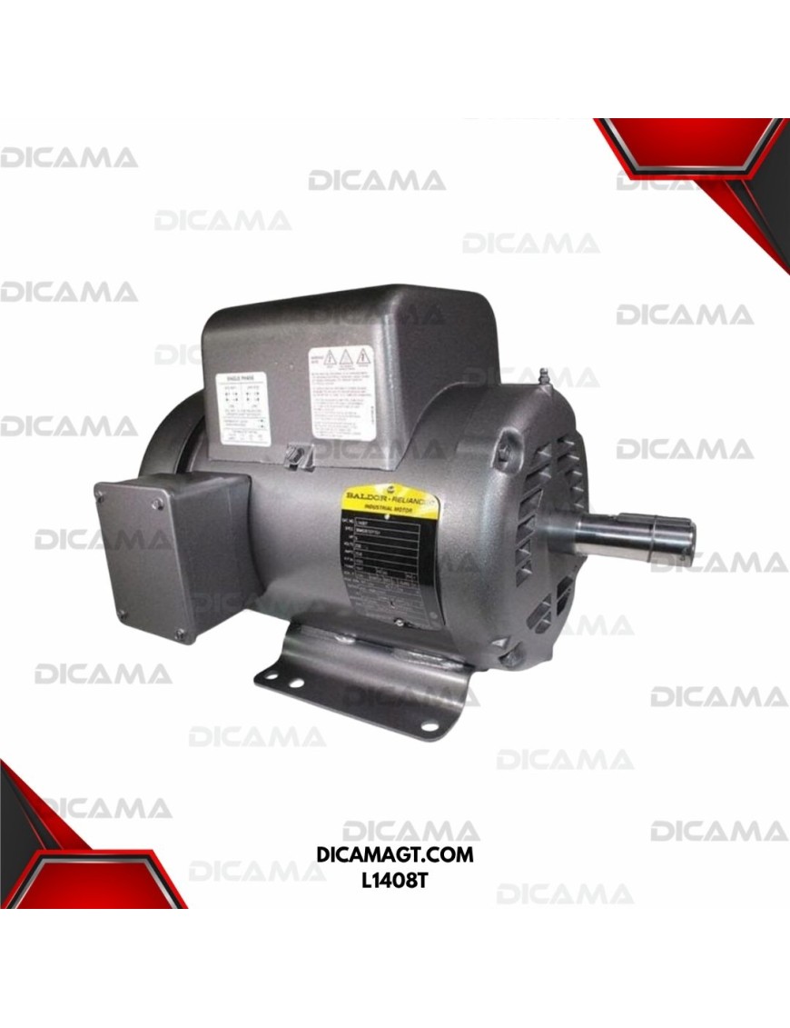 MOTOR ELECTRICO 3HP 1725RPM 110/220V CERRADO BALDOR L1408T