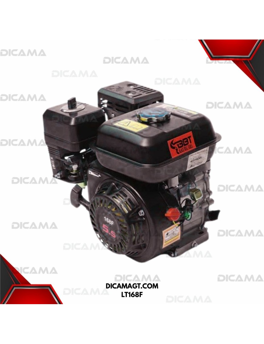 MOTOR ESTACIONARIO A GASOLINA 5.5 HP EJE LISO CON CUÑERO BBT LT168F